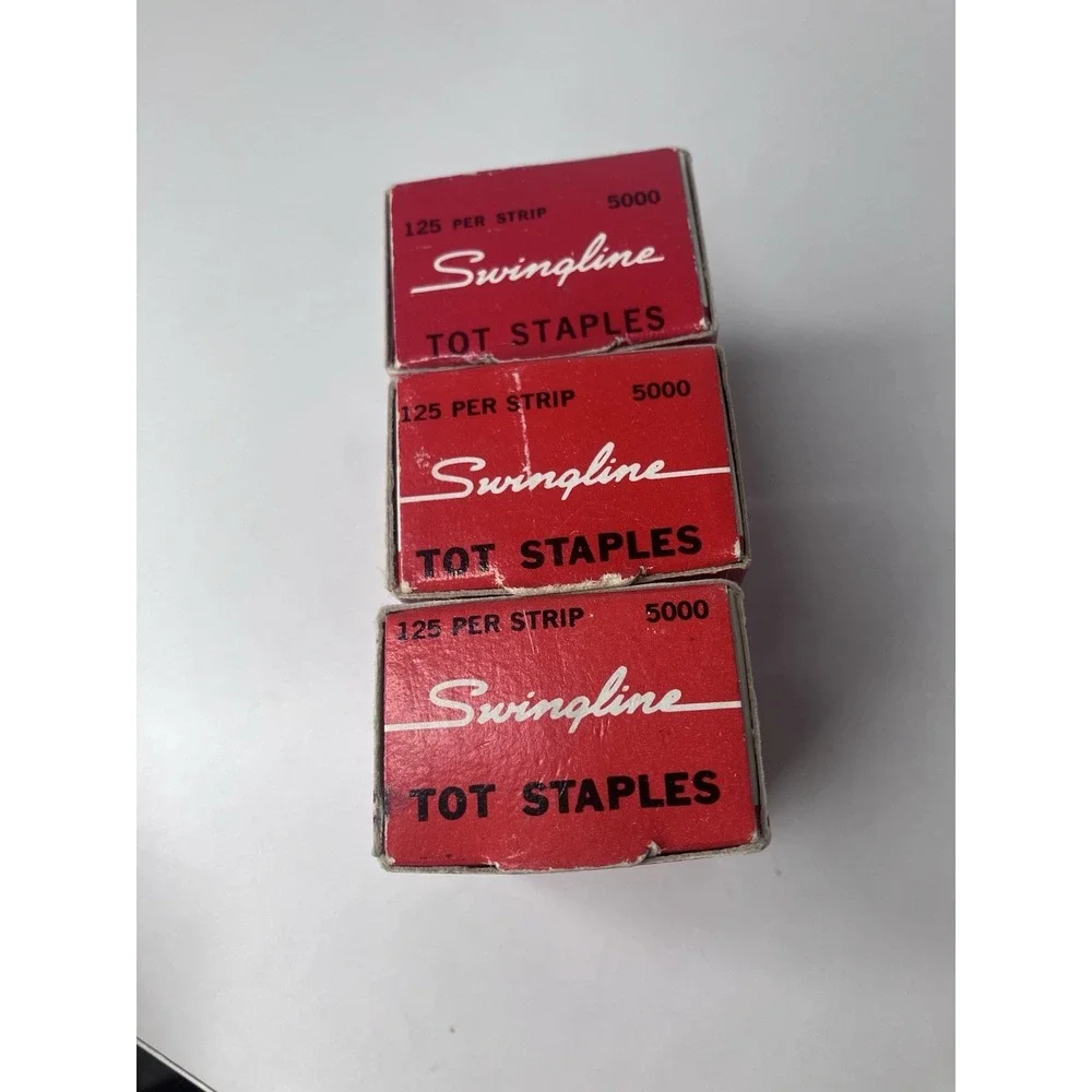 Vintage Swingline Red Tot 5000 Mostly Full 3 Boxes Tot Staples